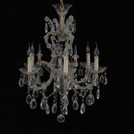 Vintage Marie Therese 6 Candle Crystal Chandelier