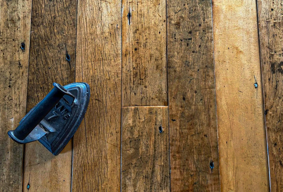 Reclaimed Manchester Textile Mill Maple Plank Flooring