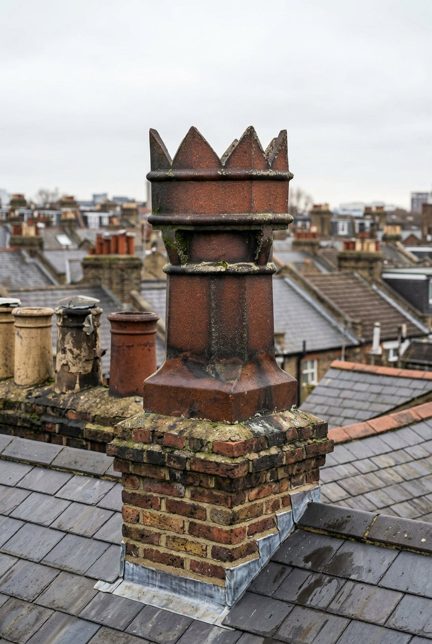 Medium Salt Glazed Crown Chimney Pot