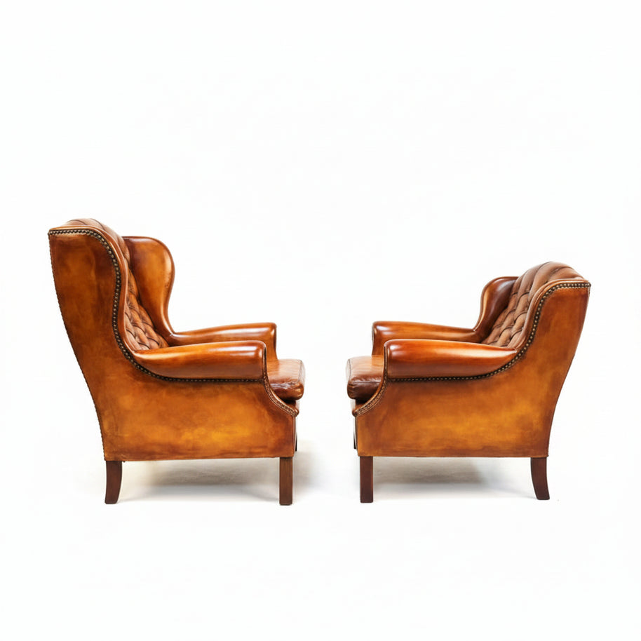 Pair Of Button Back Armchairs