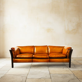 Elegant vintage Danish three-seater sofa