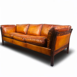 Elegant vintage Danish three-seater sofa