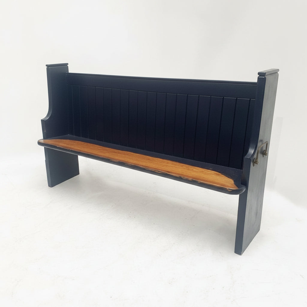 Edwardian Style Painted Pine Church Pew