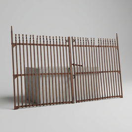 Original Irish 19th Century, Kildare Blacksmith Forged, Driveway Gates