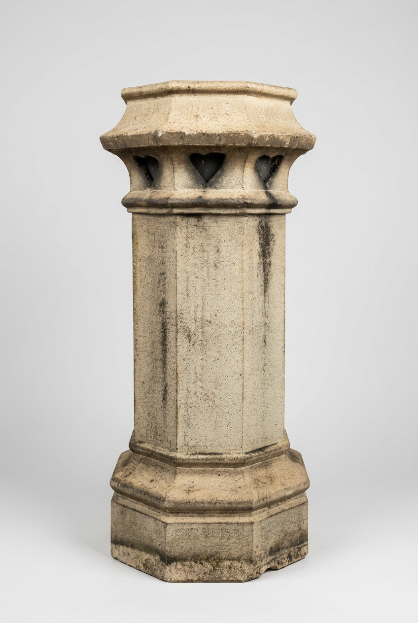 Buff Clay Love Hearts Chimney Pot