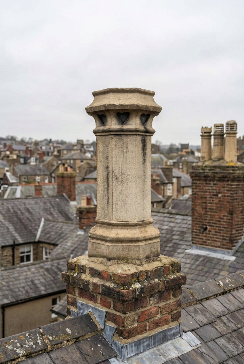 Buff Clay Love Hearts Chimney Pot