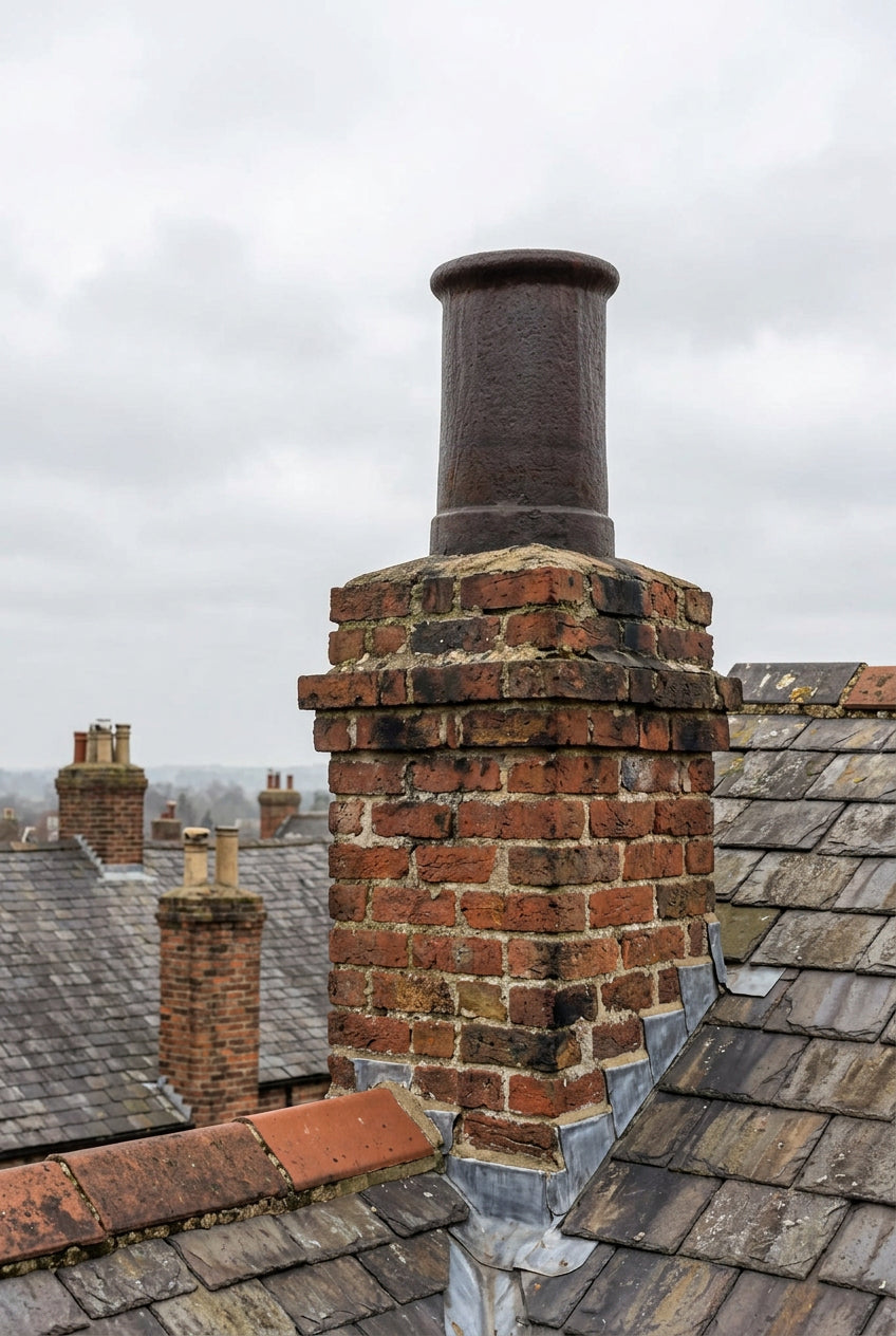 Salt Blazed Cannon Chimney Pot