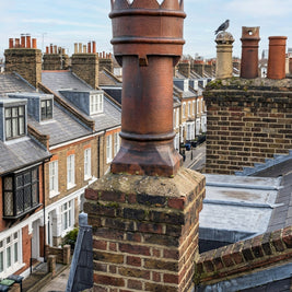 Large Salt Glazed Crown Chimney Pot