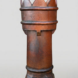 Large Salt Glazed Crown Chimney Pot