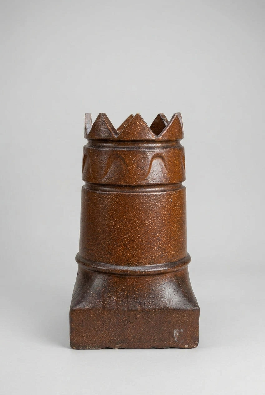 Small Salt Glazed Crown Chimney Pot