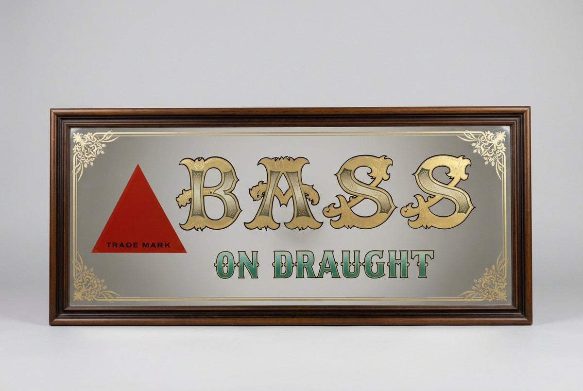 Vintage Bass Beer Mirror
