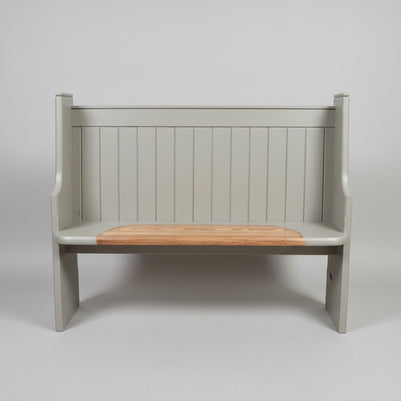 Edwardian Style Painted Pine Church Pew
