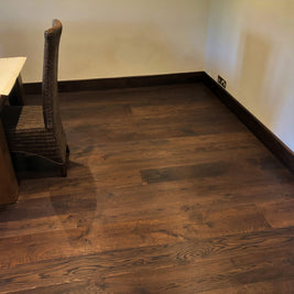 Pre Finished Contoured Cider Mill Dark Walnut Stained Oak