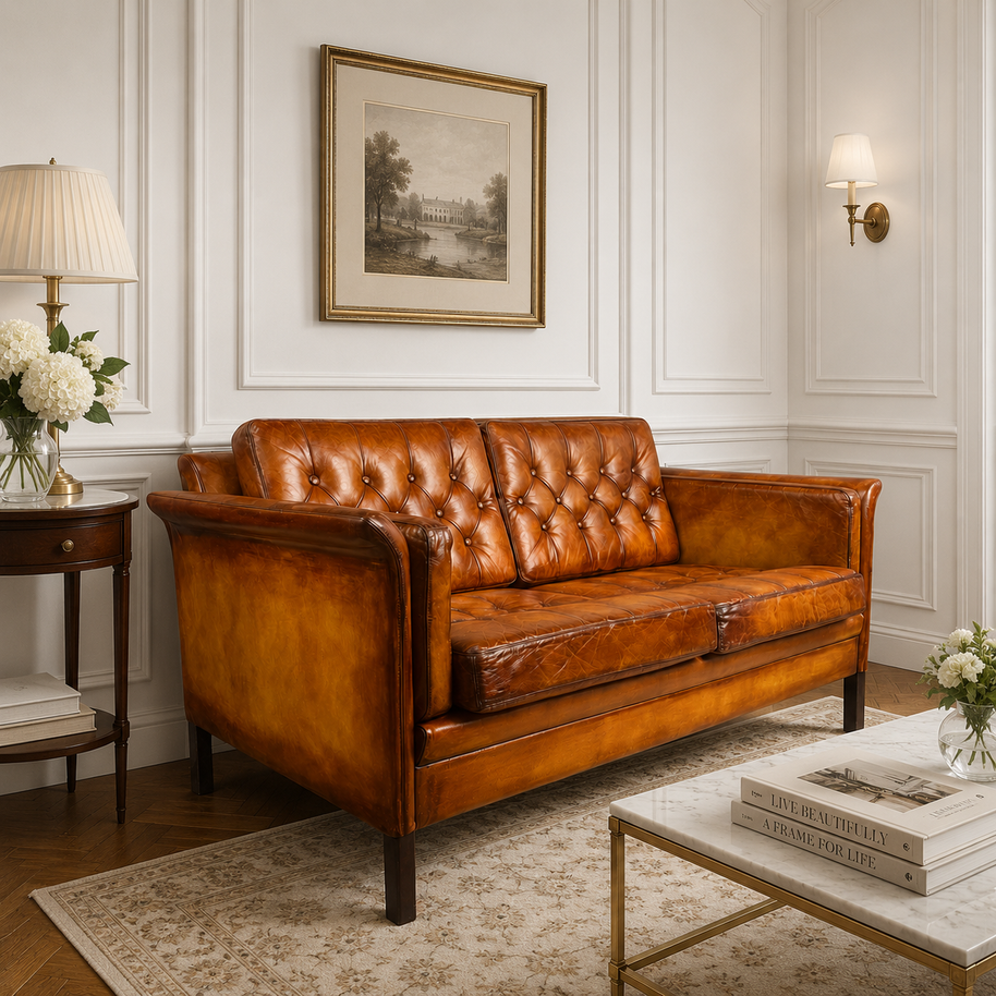 Vintage 1970s Danish two seater sofa