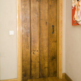 Braced And Beaded Cider Mill Door In Solid Oak