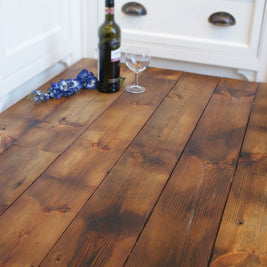 Salvaged Pilkington brushed pine plank flooring - (finish1)