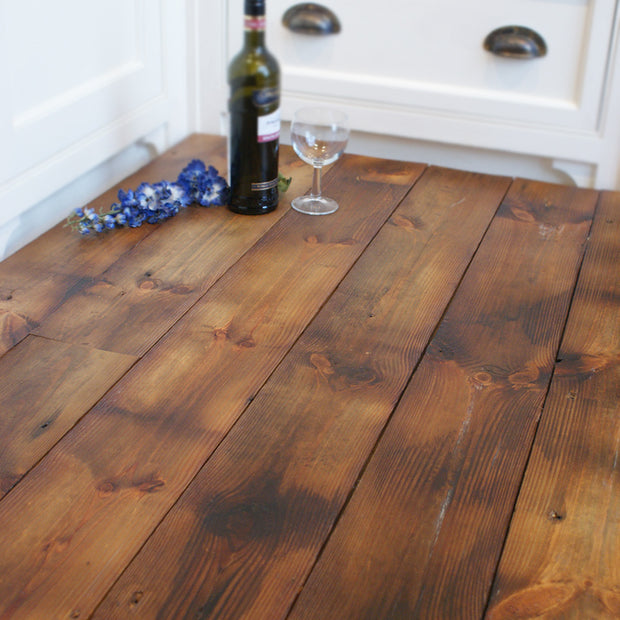 Salvaged Pilkington brushed pine plank flooring - (finish1)