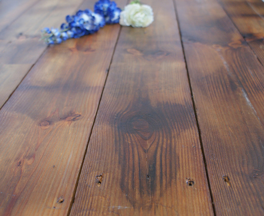 Salvaged Pilkington brushed pine plank flooring - (finish1)