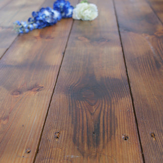 Salvaged Pilkington brushed pine plank flooring - (finish1)