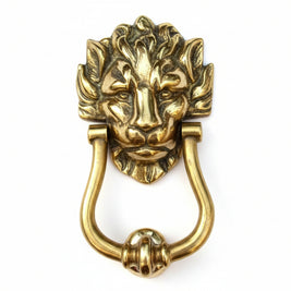 Solid Brass Lion’s Head Door Knocker Smooth