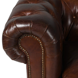 Vintage Leather 2 Seater Chesterfield