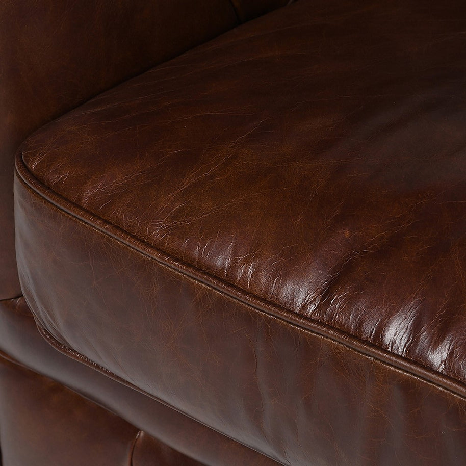 Vintage Leather 2 Seater Chesterfield