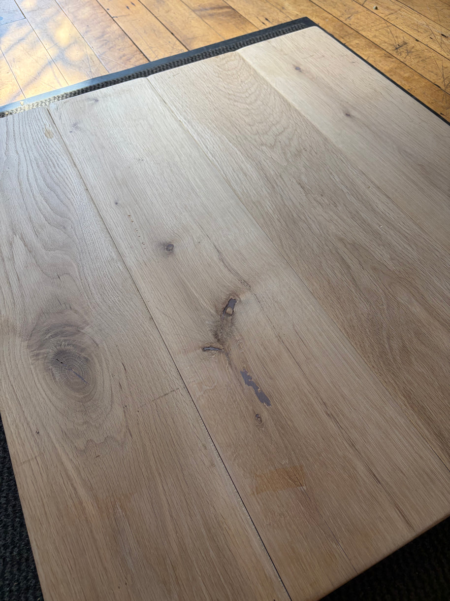 180 x 20mm Pillow Edged (short Lenths 1100mm approx.) Solid Filled Euro Oak Plank Rustic – 73.50M2 Job Lot