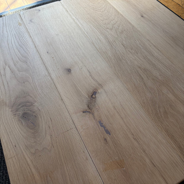 180 x 20mm Pillow Edged (short Lenths 1100mm approx.) Solid Filled Euro Oak Plank Rustic – 73.50M2 Job Lot