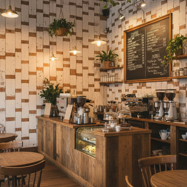 Reclaimed Derby industrial pine wall cladding