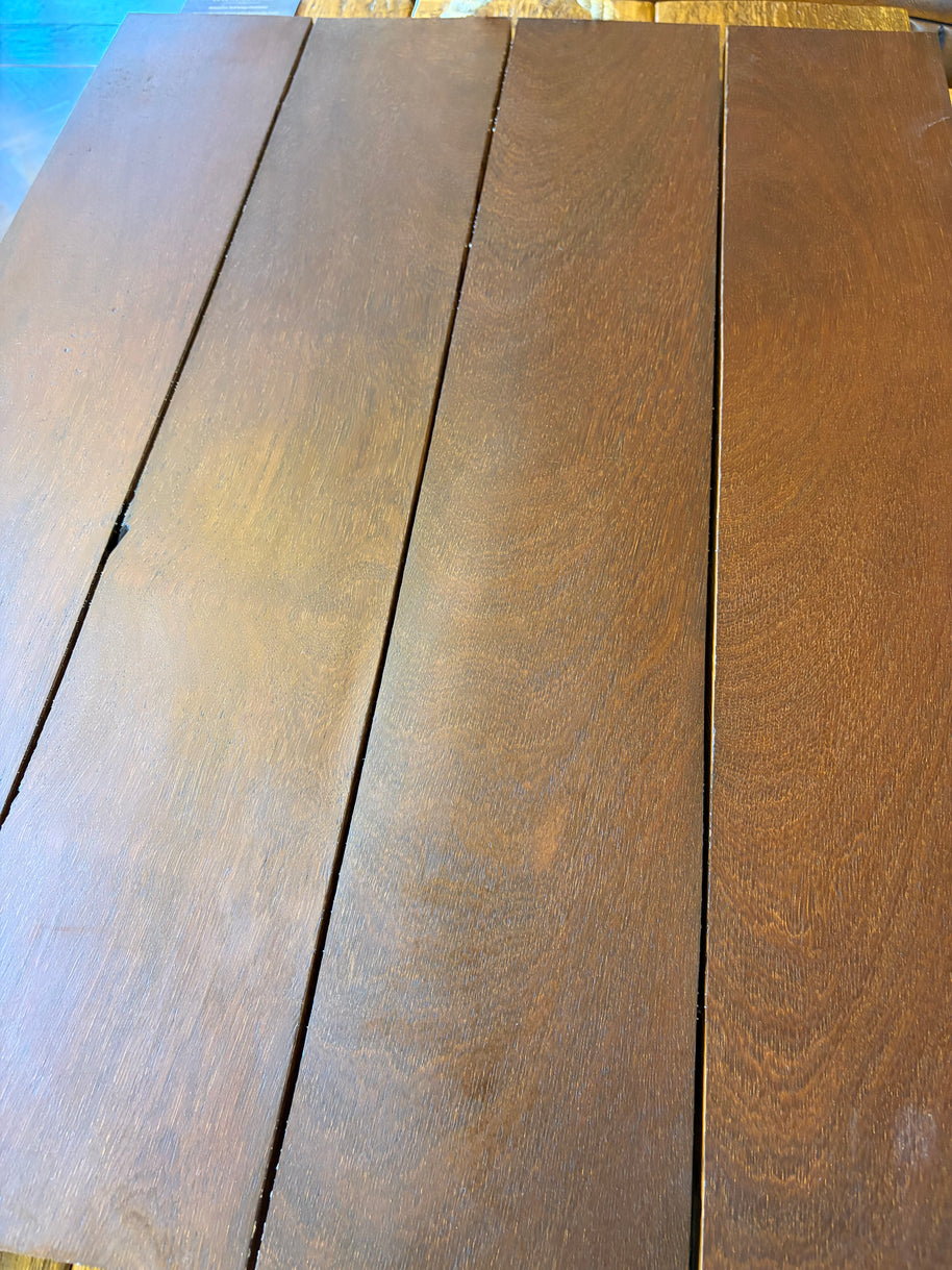 165 x 10mm Approx Reclaimed Ekki Hardwood Plank – 37M2 Job Lot