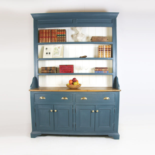 Stylish blue painted dresser with three shelves