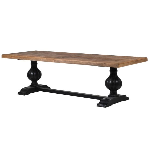 Reclaimed plank top rectangle dining table