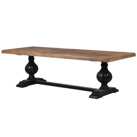 Reclaimed plank top rectangle dining table