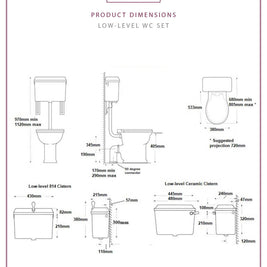 814 Cast Cistern Low-level WC Set