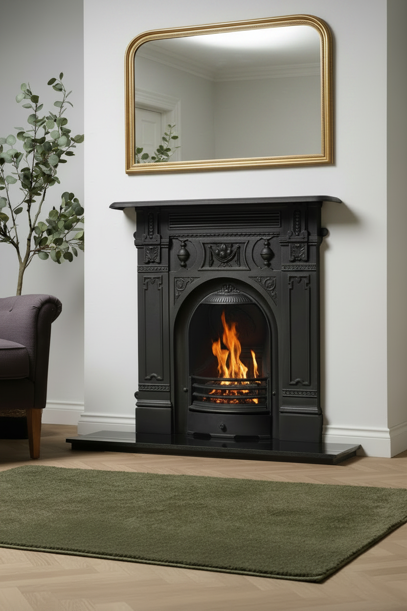 Victorian Style Cast Iron Fireplace