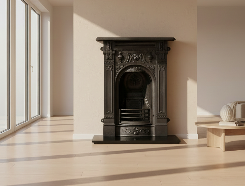Victorian Small Cast Iron Fireplace