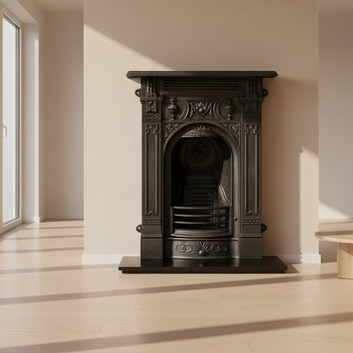 Victorian Small Cast Iron Fireplace