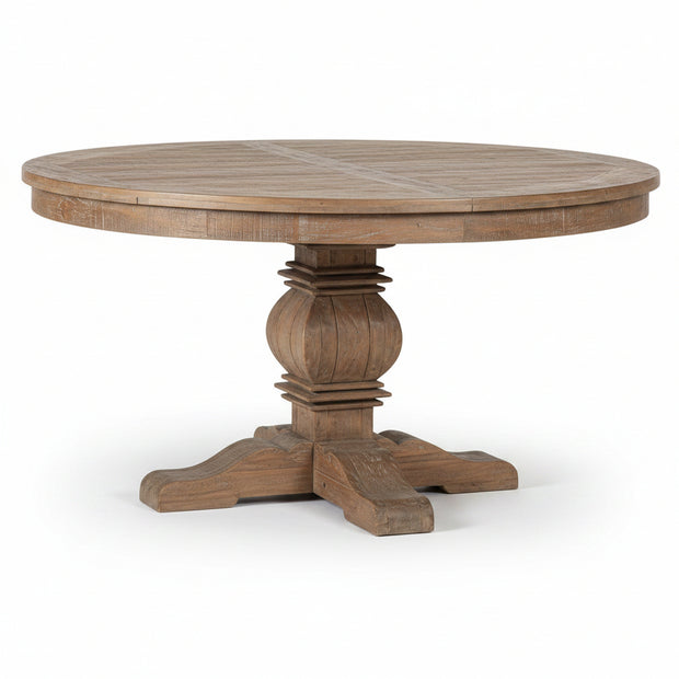 Reclaimed weathered Colonial round dining table