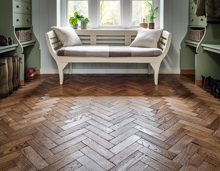 Broadleaf Rich Textured Vintage Oak Parquet Flooring