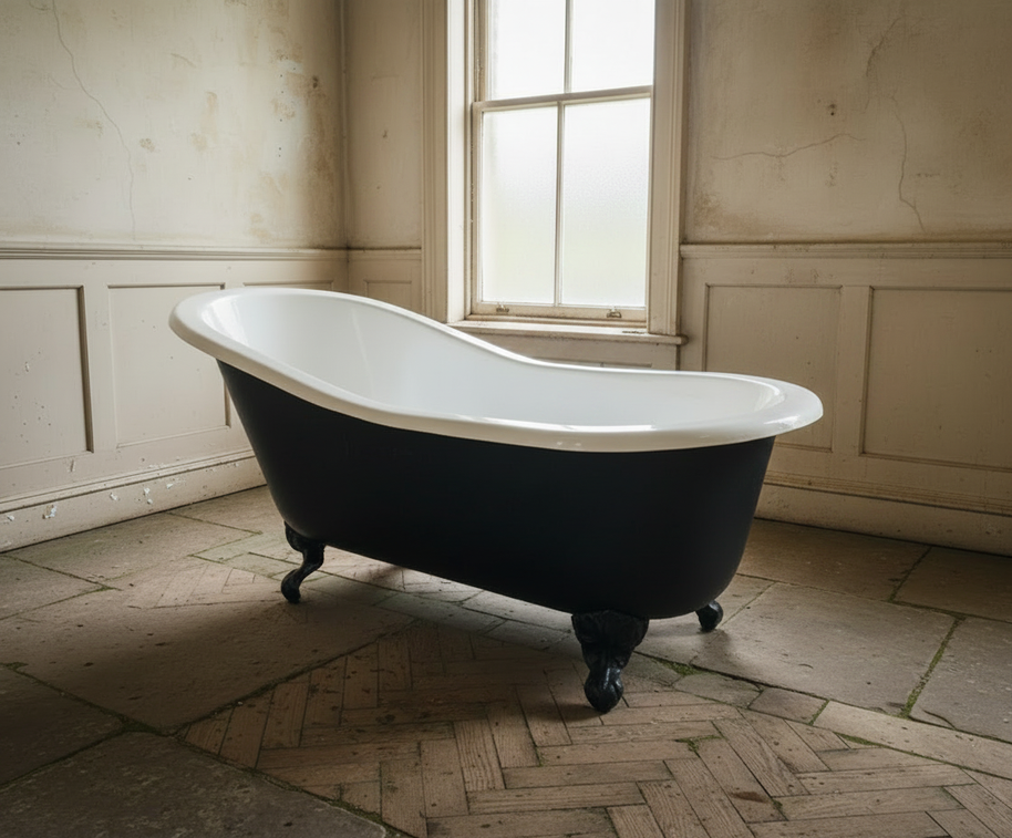 Original Restored Single Slipper Bath