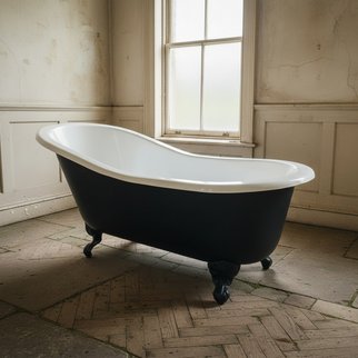 Original Restored Single Slipper Bath
