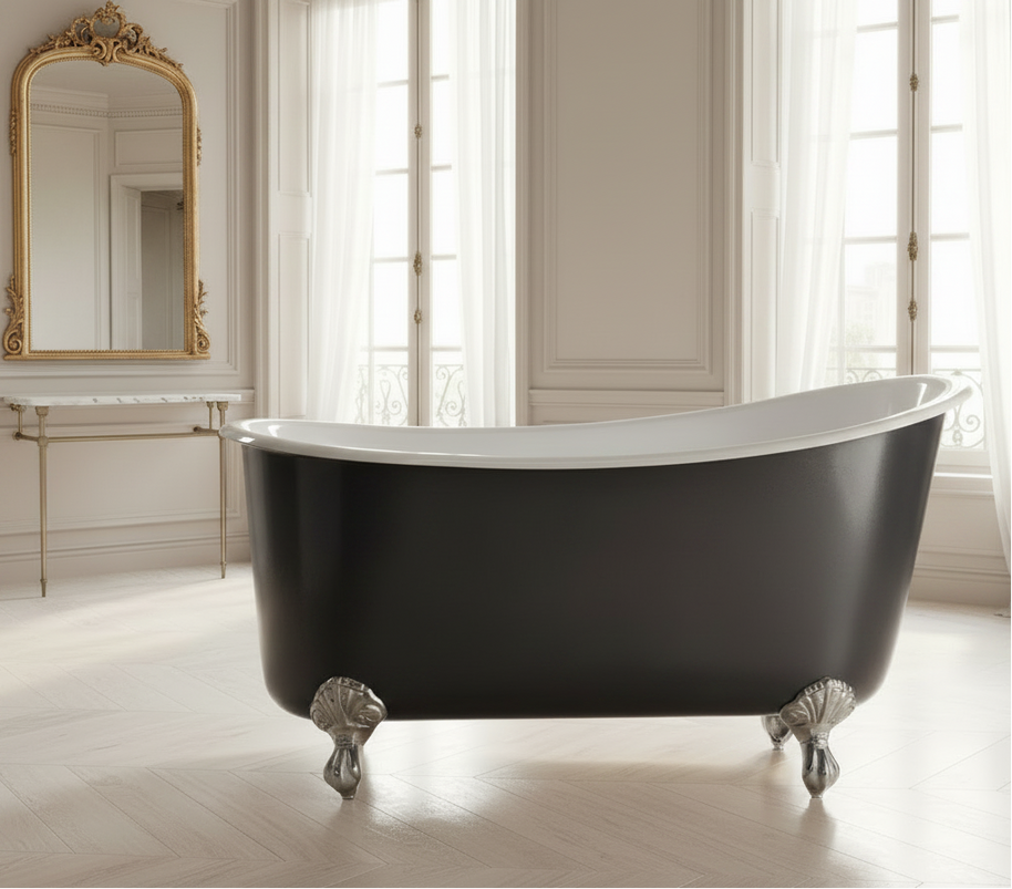 French Style Cast Iron Tub Bath 1370mm L