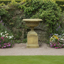 Lattice Weave Bath Stone Garden Planter
