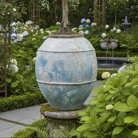 Large Vintage Style Olive Jar Planter