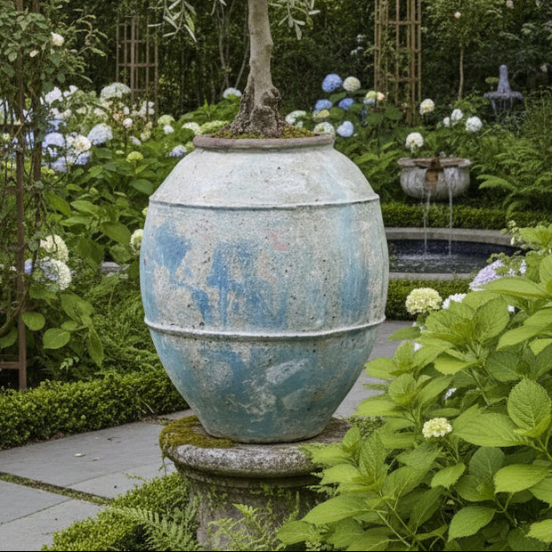 Large Vintage Style Olive Jar Planter