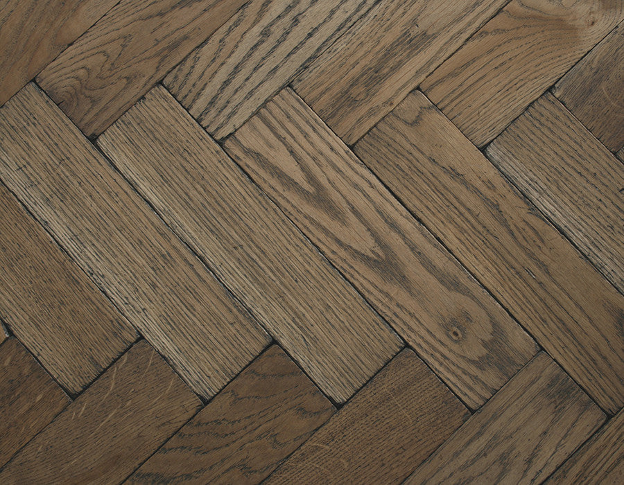 Broadleaf Worn Vintage Oak Parquet Flooring