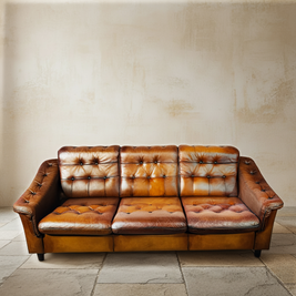 Vintage Danish Three-Seater Sofa