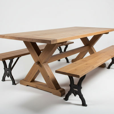 Bespoke X Legged Table Base - Wilsons Yard