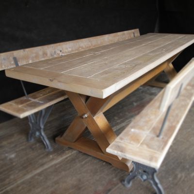Bespoke X Legged Table Base - Wilsons Yard