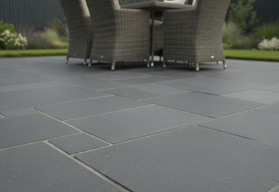 Blue Grey Limestone Paving - Wilsons Yard